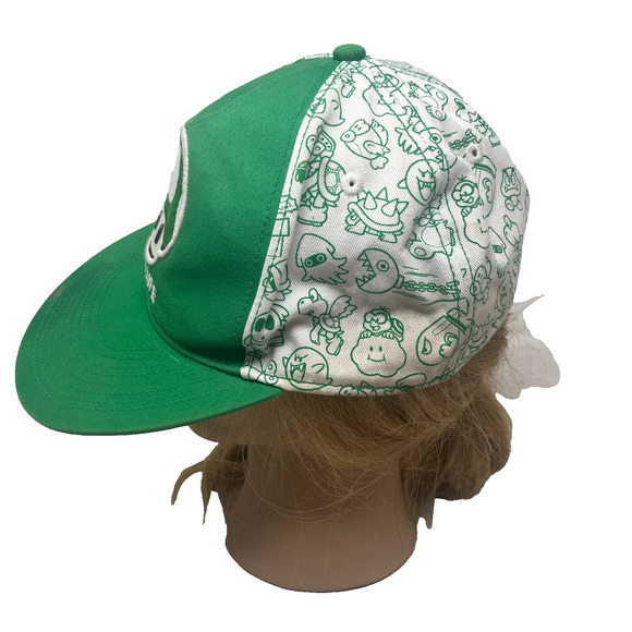Nintendo Get A Life Green Trucker Hat Mens L 1-Up Mushroom Snapback - Picture 11 of 13